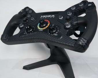 Sim Racing Wheel Stand 70mm PCD Quick Release Holder | Moza Simagic Simucube Wheel Display | Wall or Desk Mount | 3D Printed SimWorks UK