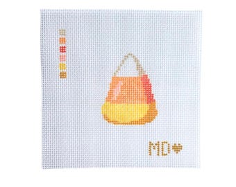 Lienzo para bordar con diseño de caramelos de maíz - 18 o 13 puntos por pulgada - Lienzo pintado a mano