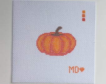 Lienzo para tapicería con diseño de calabaza - 18 o 13 hilos por pulgada - Lienzo pintado a mano
