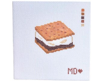 Lienzo para bordar Smore Treat - Malla 18 o 13 - Lienzo pintado a mano