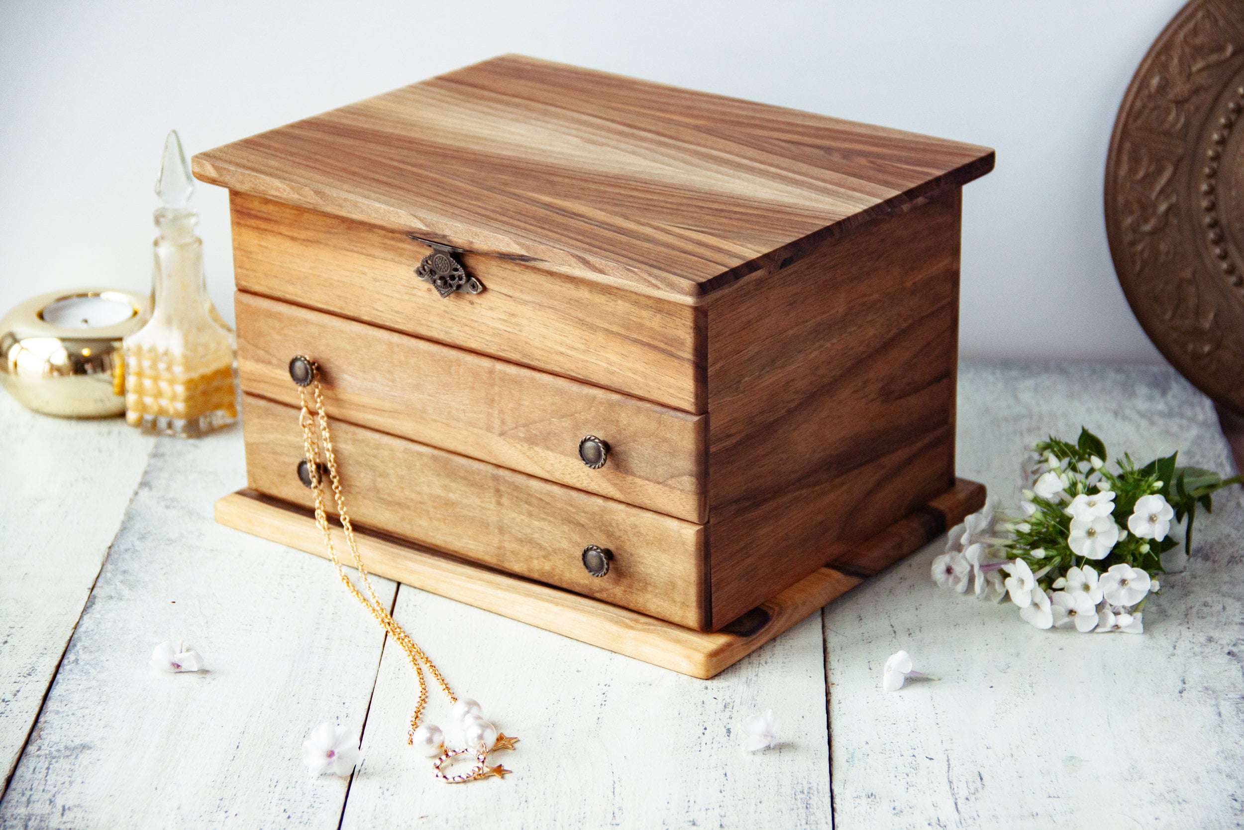 Wood Jewelry Box With Drawerswood Jewelry Boxjewelry Box for 