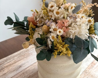 Primavera ramo de flores secas | Pastel ramo de verano | Decoración de jarrones decoración de flores secas | decoracion floral