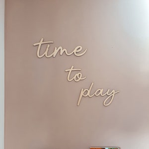Lettering wood children's room | Children's room wall decoration | Children's room decoration made of wood | Baby room decoration wood | Time to play
