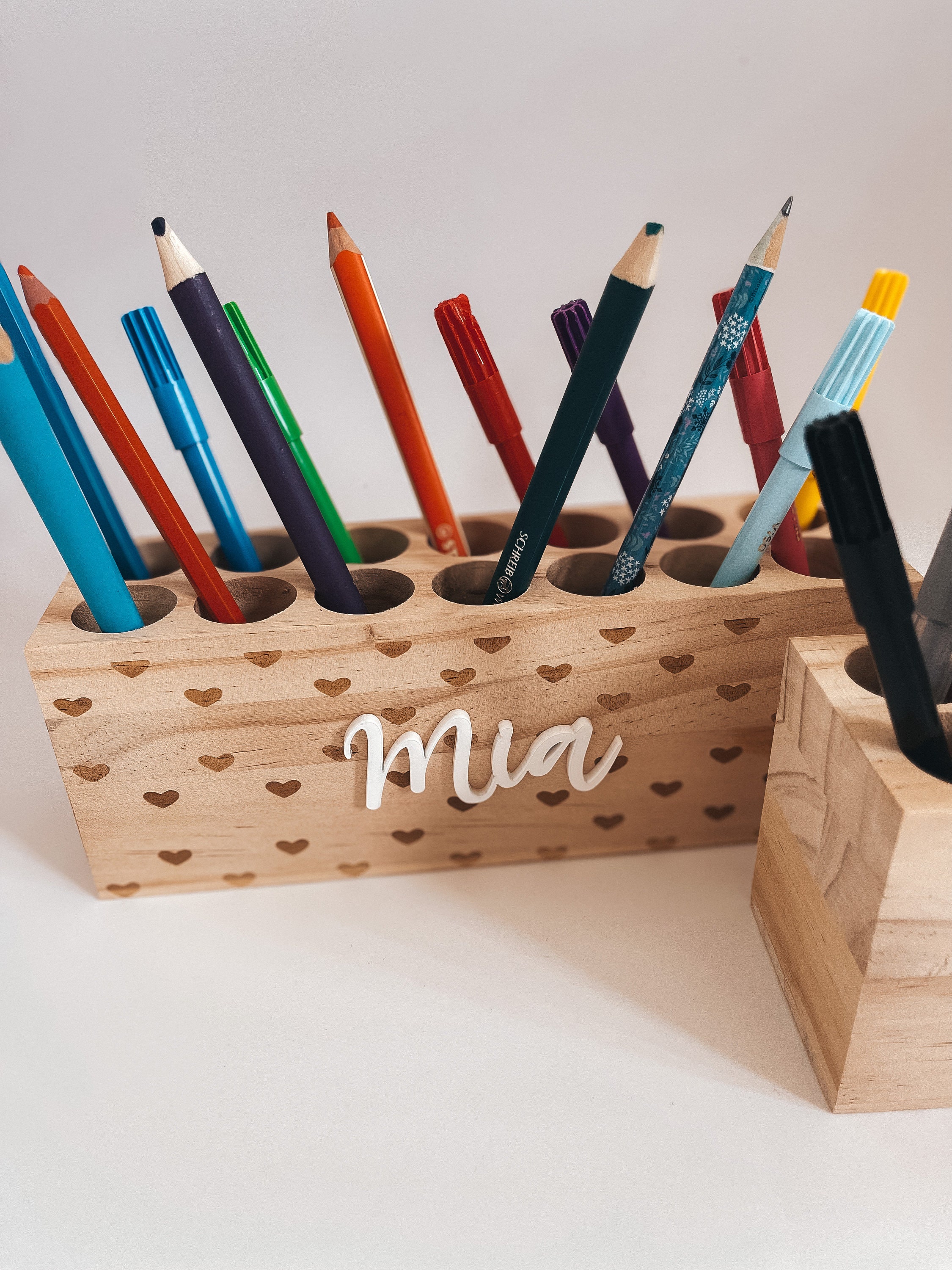 Stiftebox Aus Holz Mit Glasdeckel – Stylische Aufbewahrung Für 12 Füller & Kugelschreiber
