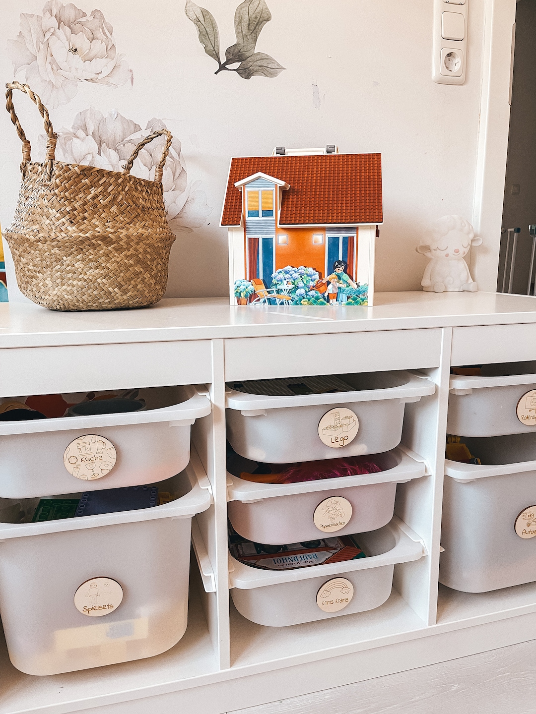 Wooden Signs Labels Toy Box Stickers Storage Nursery Decor Trofast