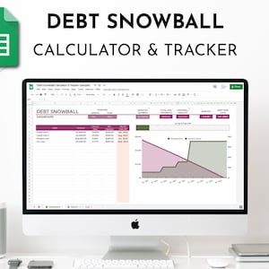 Debt Snowball Spreadsheet Calculator, Debt Repayment Planner, Loan Amortization Tracker, Google Sheets Template, Financial Freedom FIRE Tool
