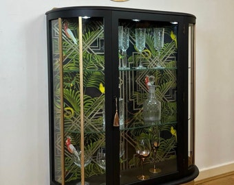 Black gin drinks display cocktail cabinet Turnidge of London product