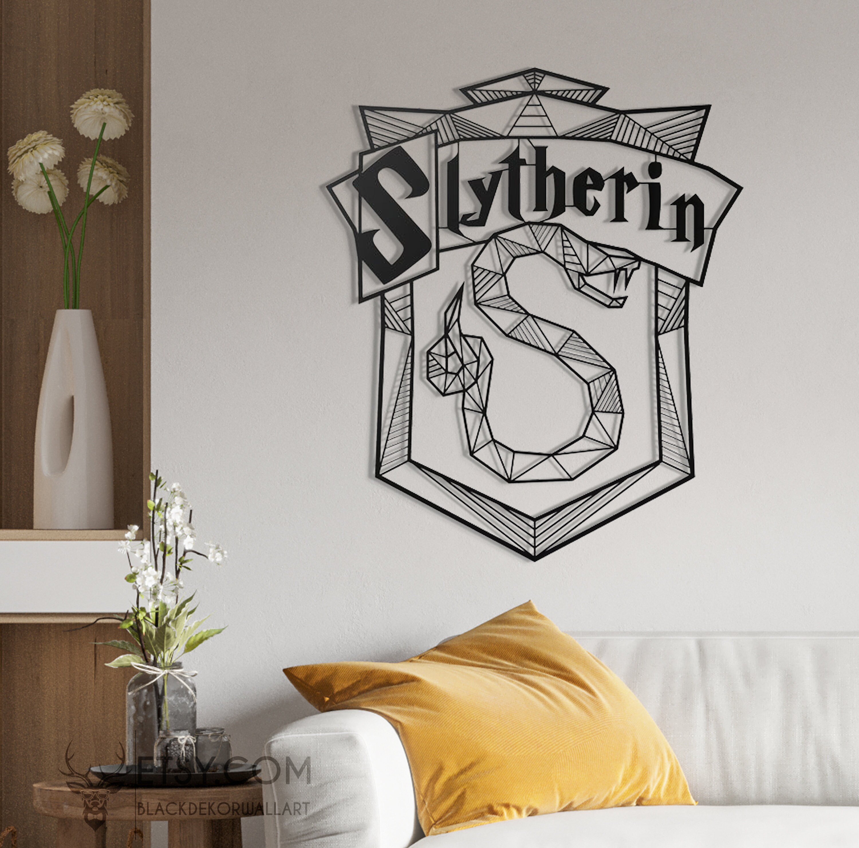 Slytherin Metal Wall Art Harry Potter Metal Sign Houses of Etsy