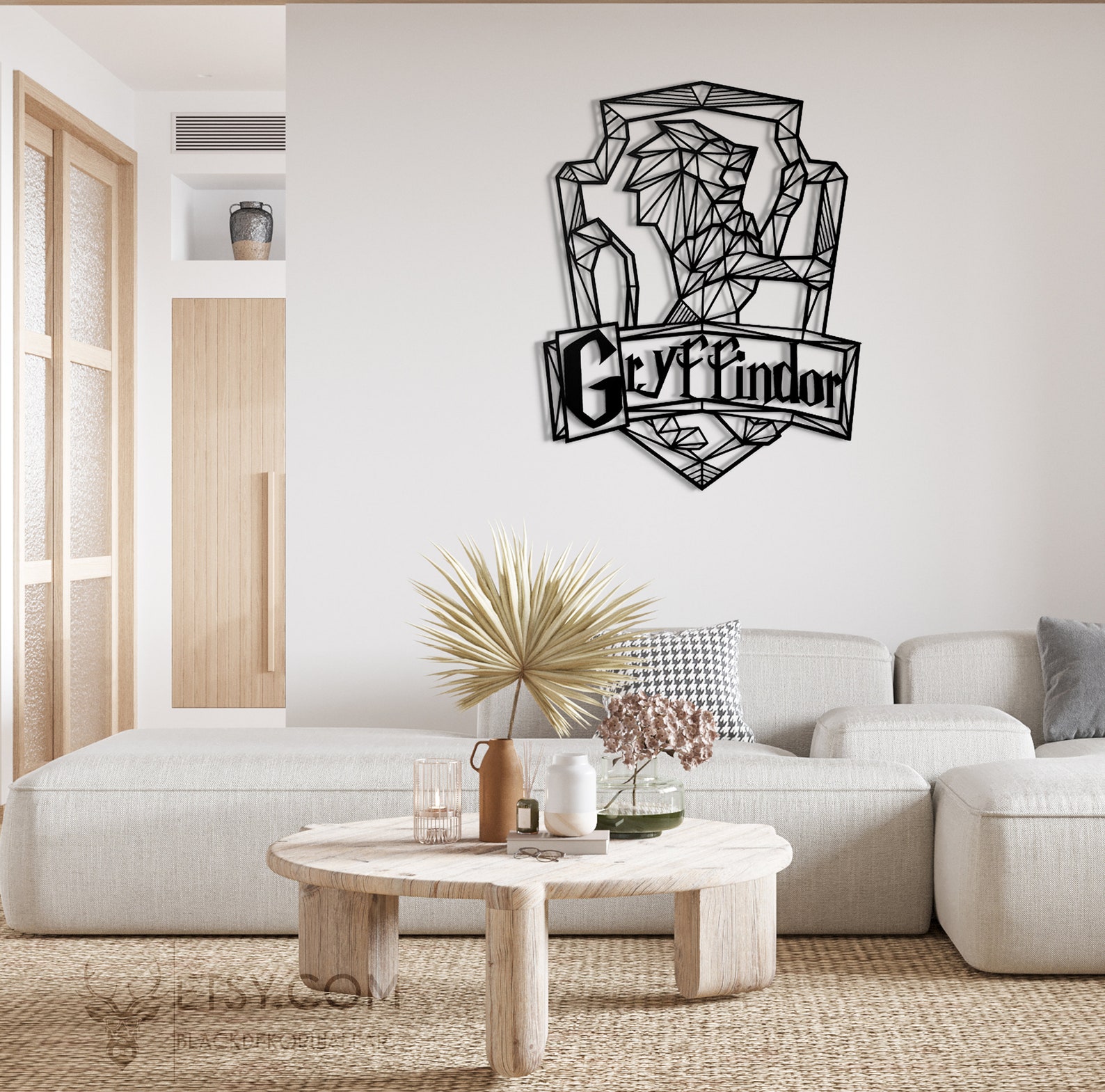 Gryffindor Metal Wall Art Harry Potter Sign Houses of Etsy