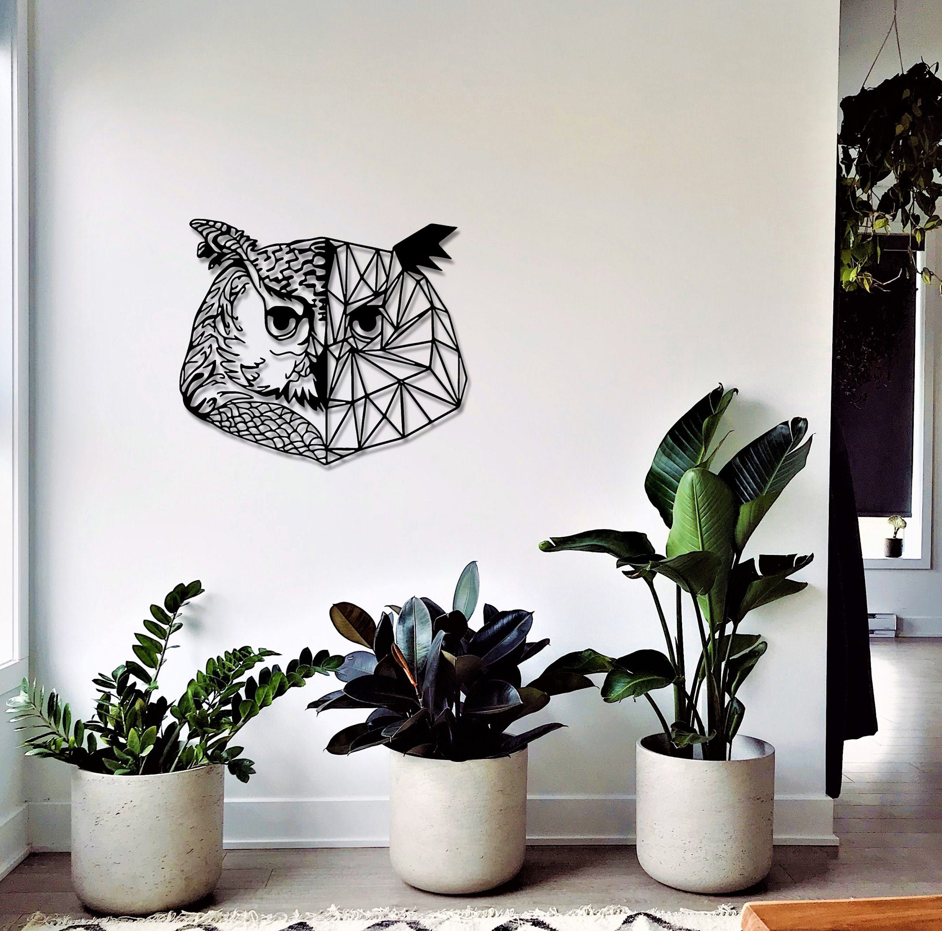 Owl Metal Wall Art Metal Wall Sign Metal Wall Hangings Etsy