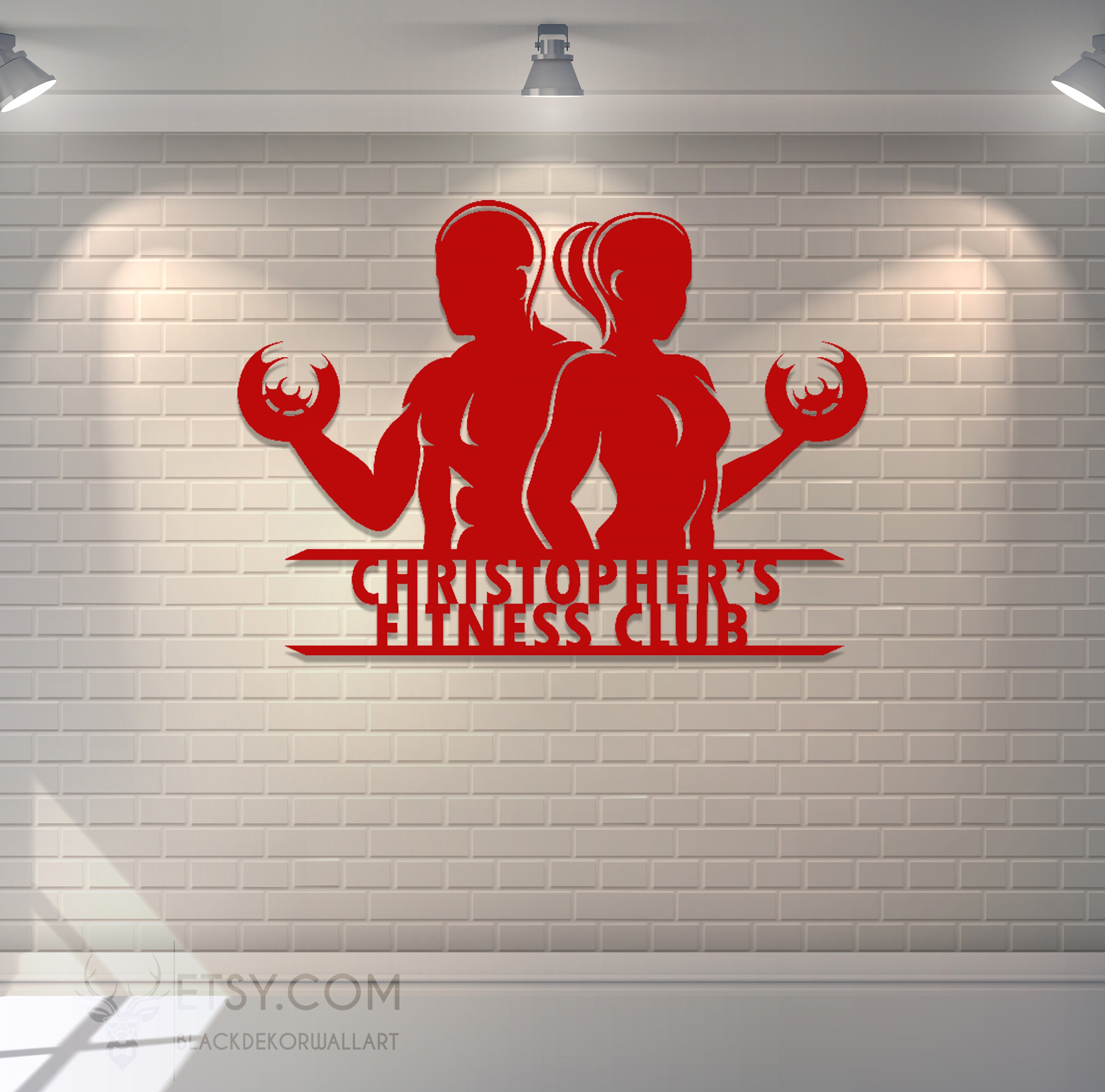 Personalized Gym Sign Custom Metal Gym Sign Home Gym Cross Fit Etsy