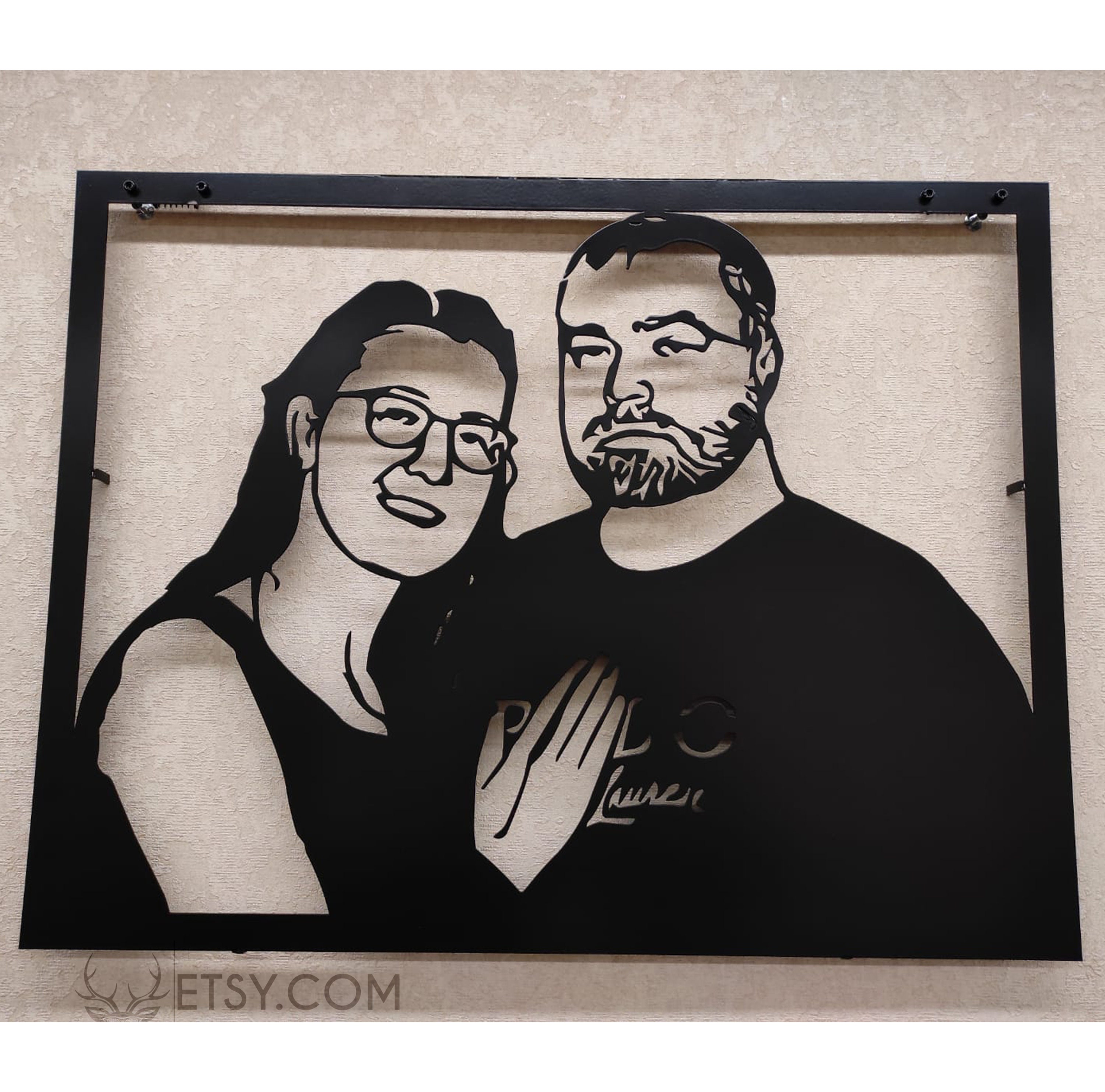 Custom metal wall art metal family photo Unique Wedding Gift Etsy