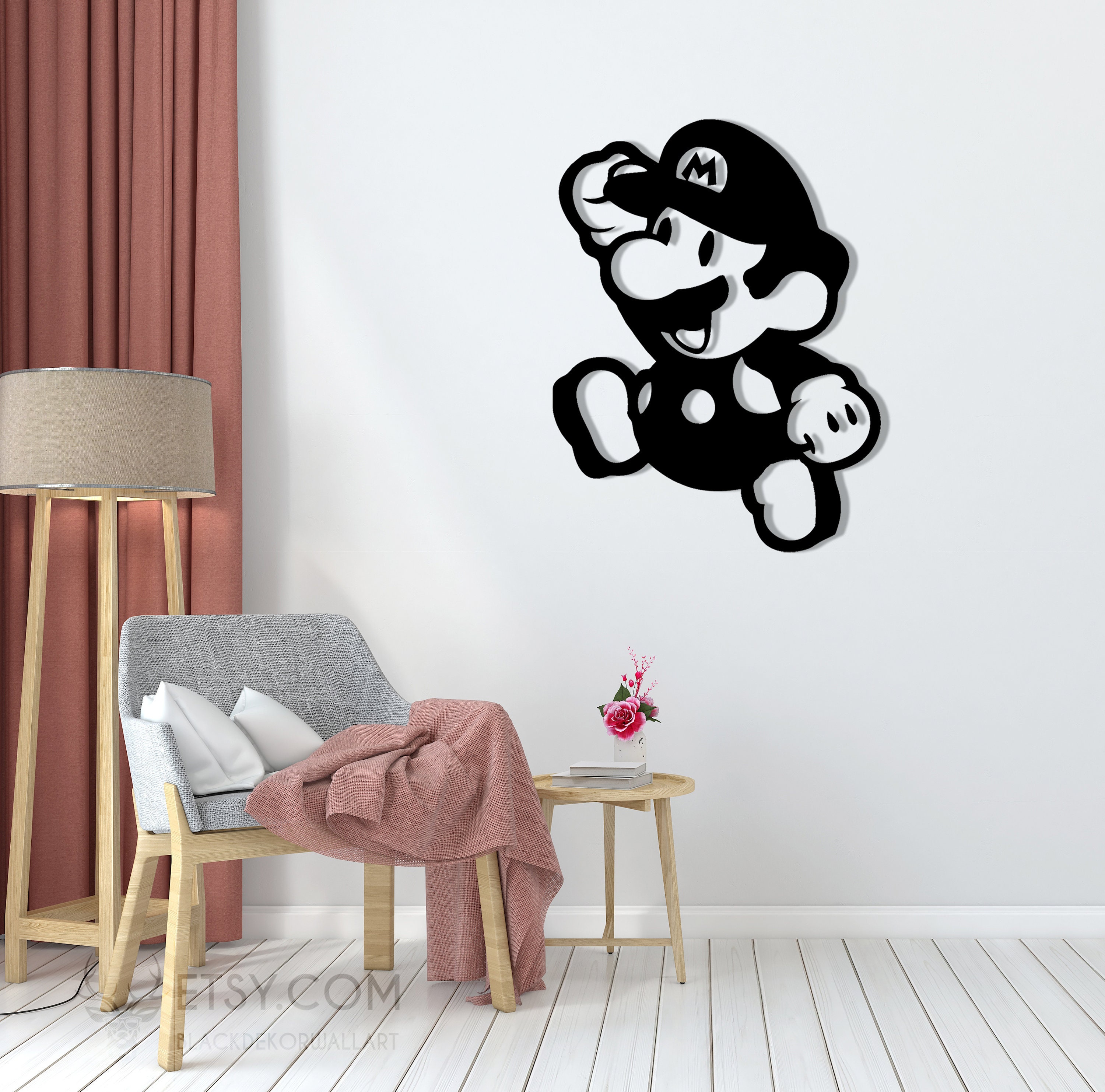 Super Mario Metal Wall ArtMario Metal Wall DecorKids Etsy