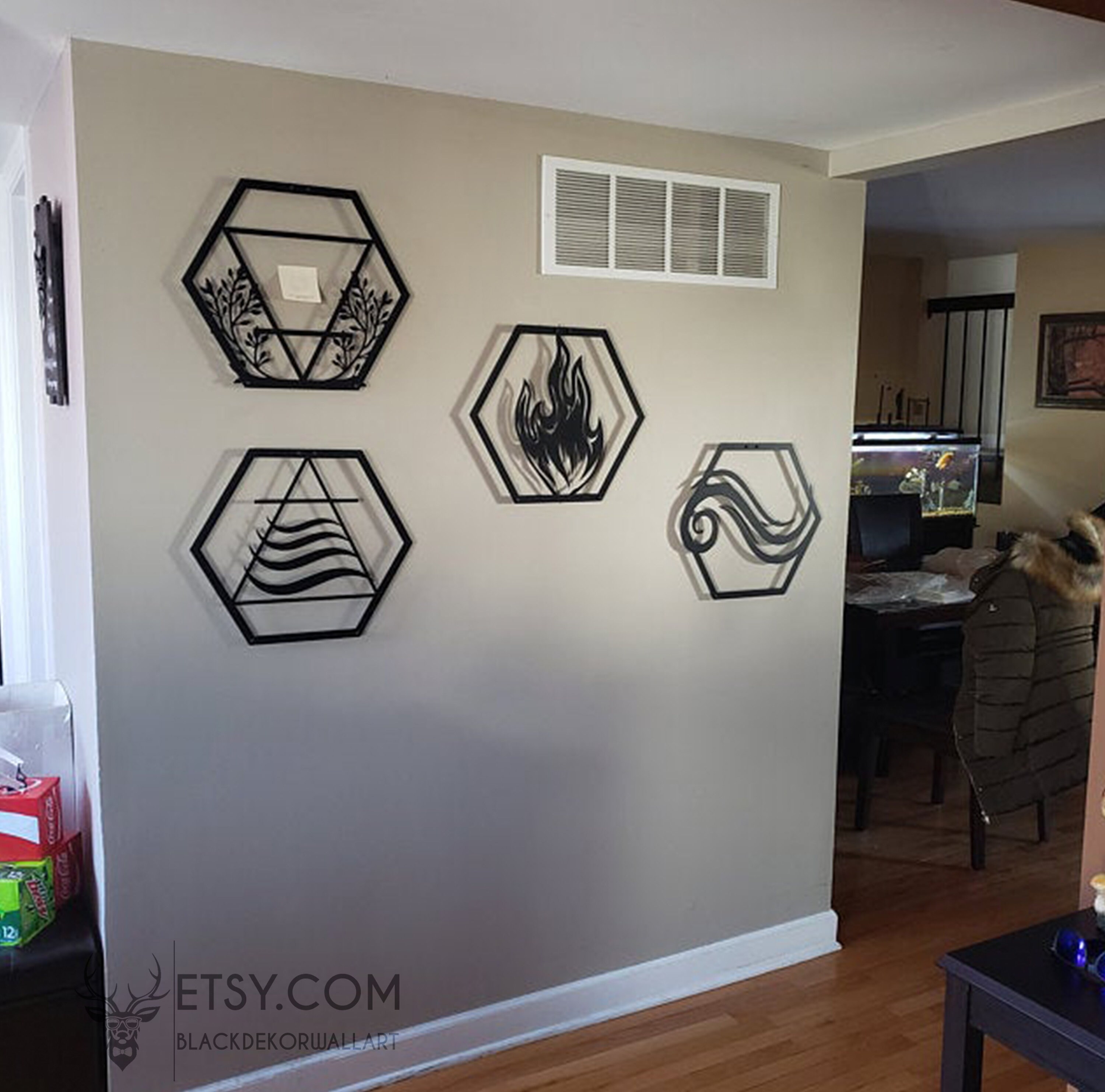 Four Elements Metal Wall Art SetWall HangingsAvatar Wall Etsy