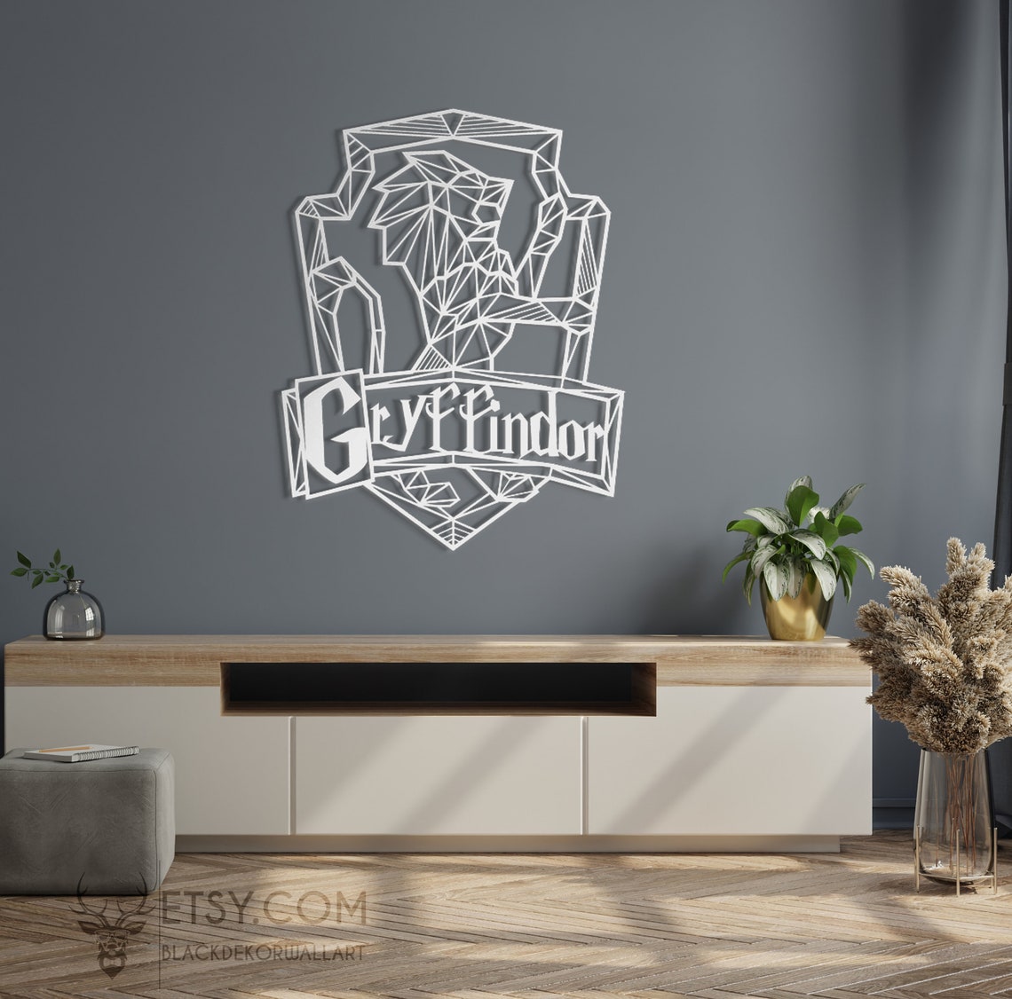 Gryffindor Metal Wall Art Harry Potter Sign Houses of Etsy