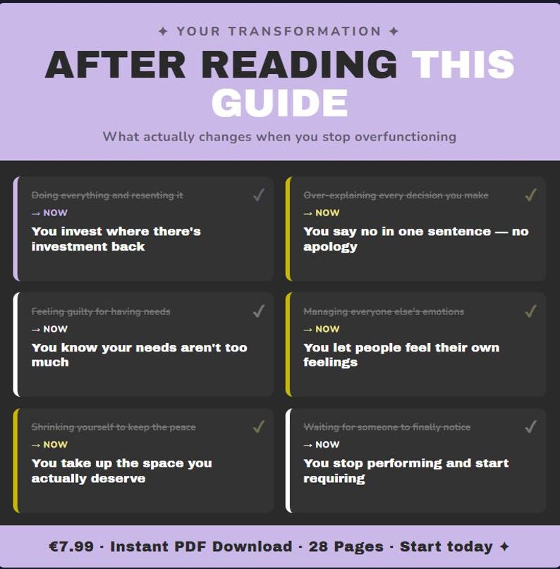 Overfunctioner Worksheet The Overfunctioner Guide | Stop Doing Everything for Him PDF | Anxious ...