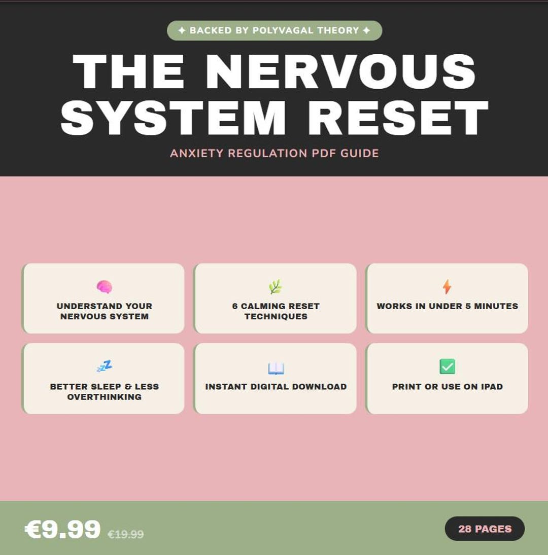 The Nervous System Reset | Anxiety Regulation PDF Guide | Calm Your ...