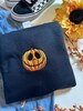Jack O’ Lantern Embroidered Crewneck | Pumpkin Crewneck | Halloween Sweatshirt | Halloween Crewneck | 