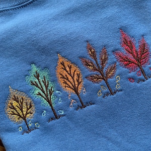 Fall Leaf Embroidered Crewneck image 2