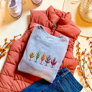 Fall Leaf Embroidered Crewneck image 4