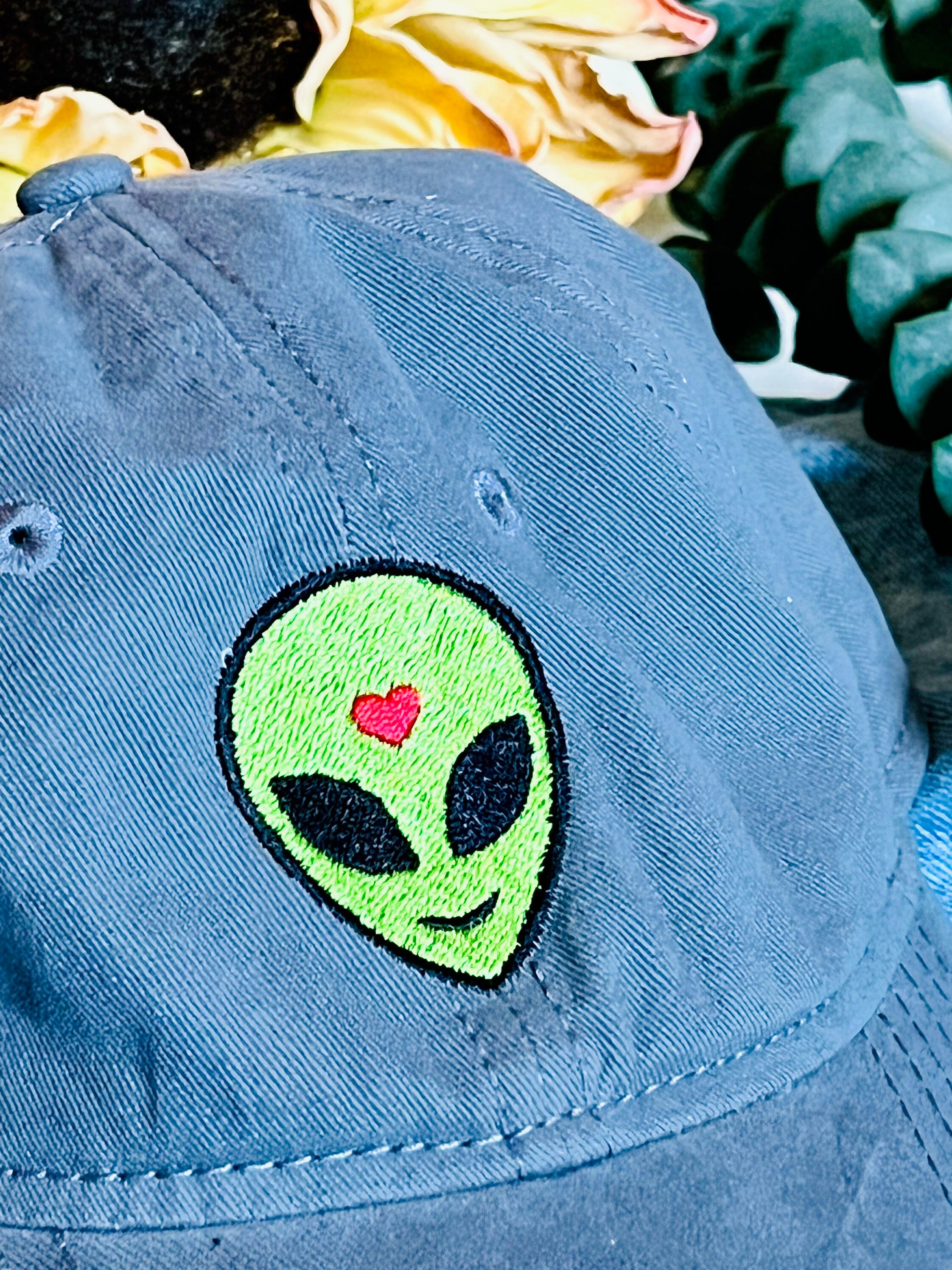 Alien Embroidered Baseball Cap | Space Dad Hat | Dat Hats | Alien Gifts ...