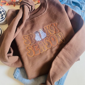 Spooky Season Western Embroidered Crewneck