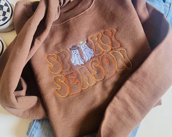 Spooky Season Western Embroidered Crewneck