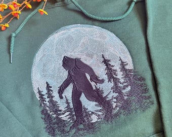 Sasquatch Embroidered Hoodie | Camping Hoodie | Summer Sweatshirt