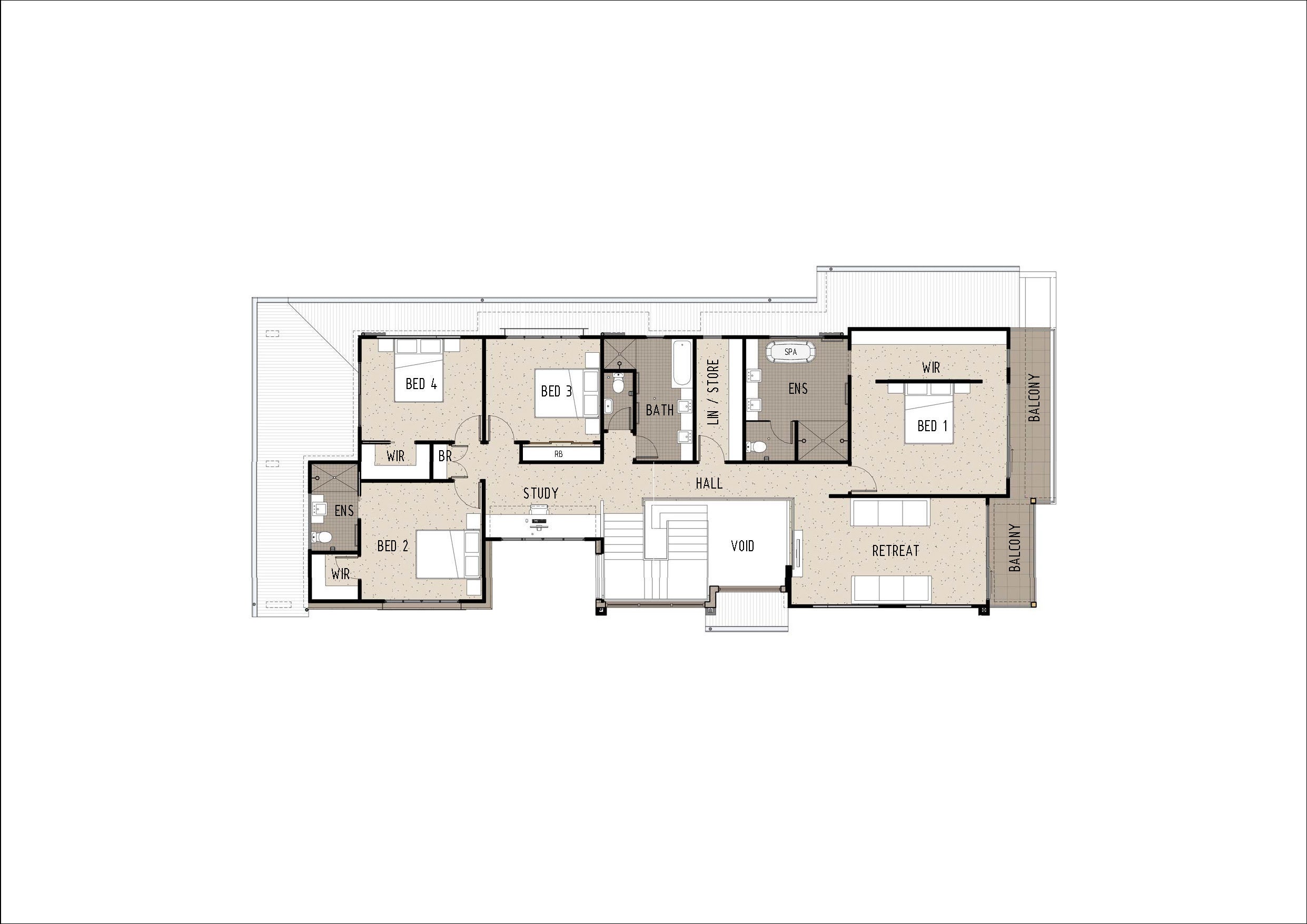 5 Bedroom House Plans. THE ALDERLEY M5003A. Modern House Blueprint