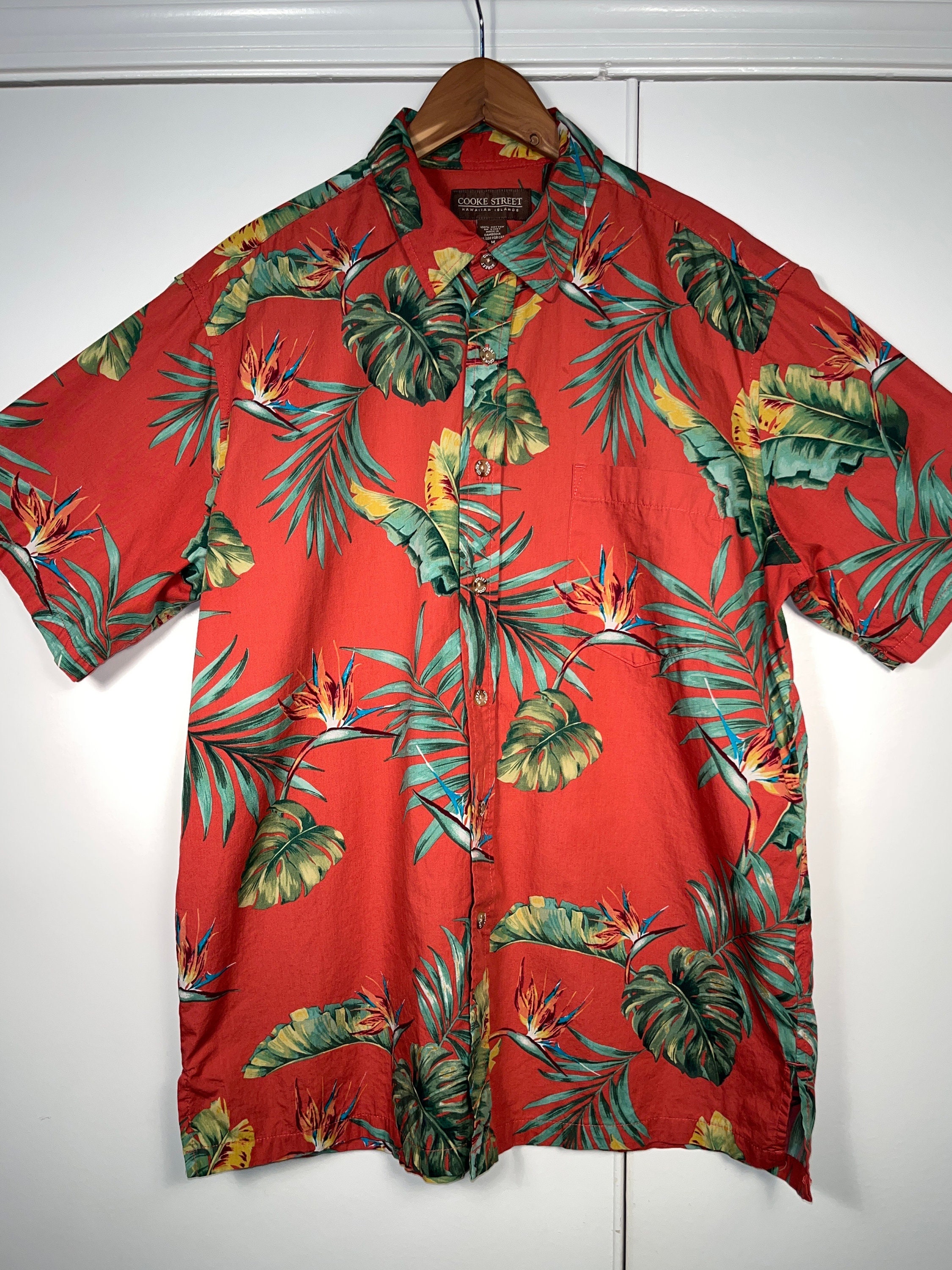 Hawaiian Shirt Cooke Street Mens Medium Button Down Short Sleeve Shirt -  Etsy