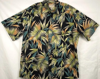 Camisa hawaiana Cooke Street para hombre, talla 2XL, manga corta, con botones, estilo vintage.
