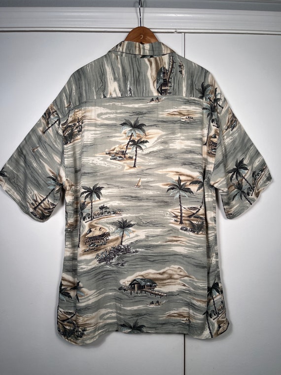 Hawaiian Shirt L Mens Moda Campia Button Down Coc… - image 3