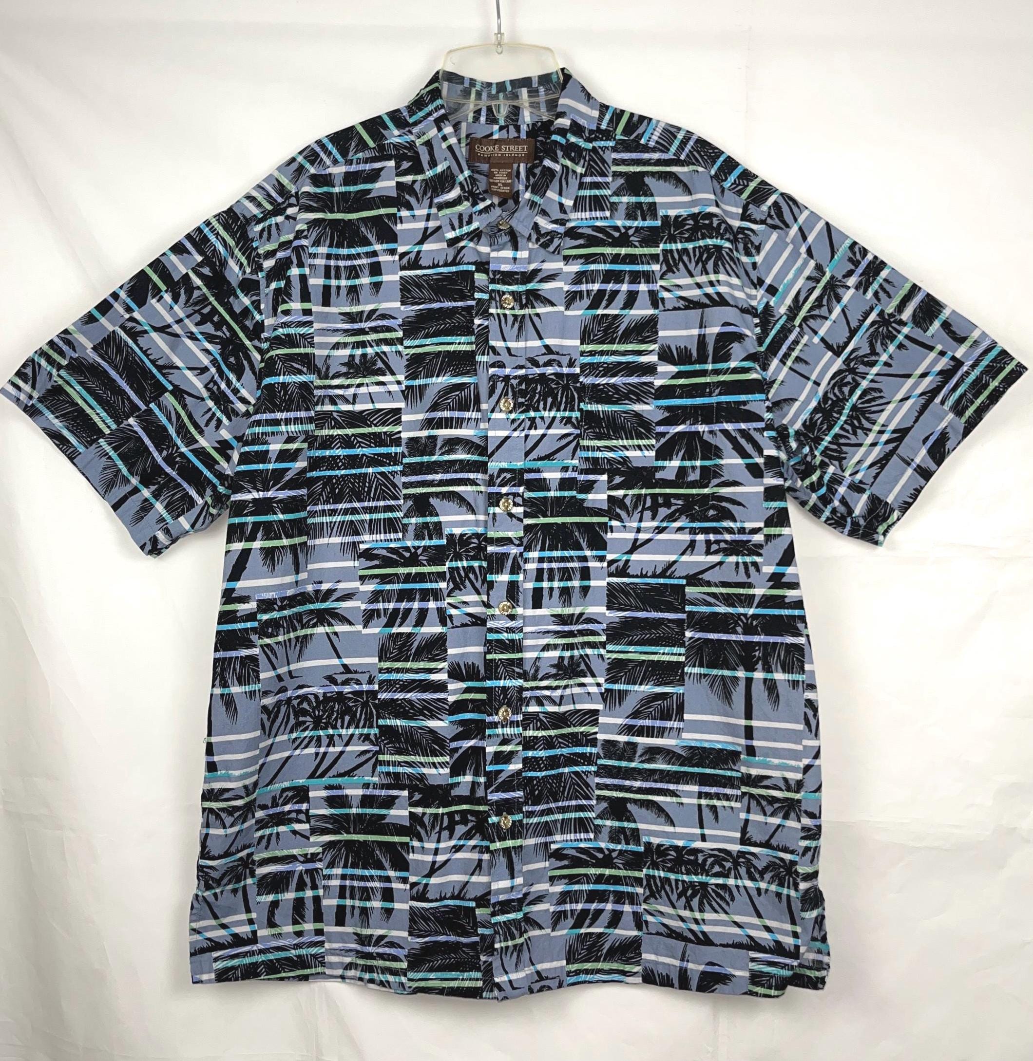 Chemise Hawaïenne Homme Caribbean Joe Bleu Floral - Taille XL - Occasion Parfait état