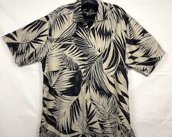 Tommy Bahama Island Style Abstraktes Hemd Kokosnuss Knöpfe Herren groß