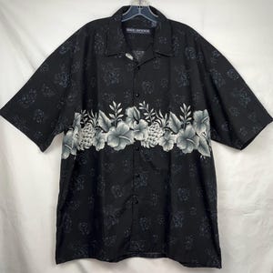 Hawaiihemd XL Button Down Kurzarm Bix Office Island Vintage