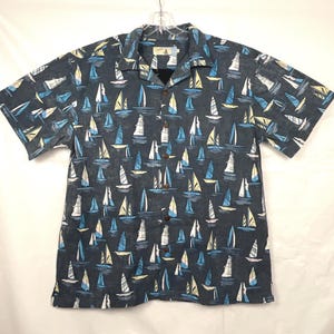 Camisa de veleros High Surf para hombre, 100 % algodón, con botones grandes