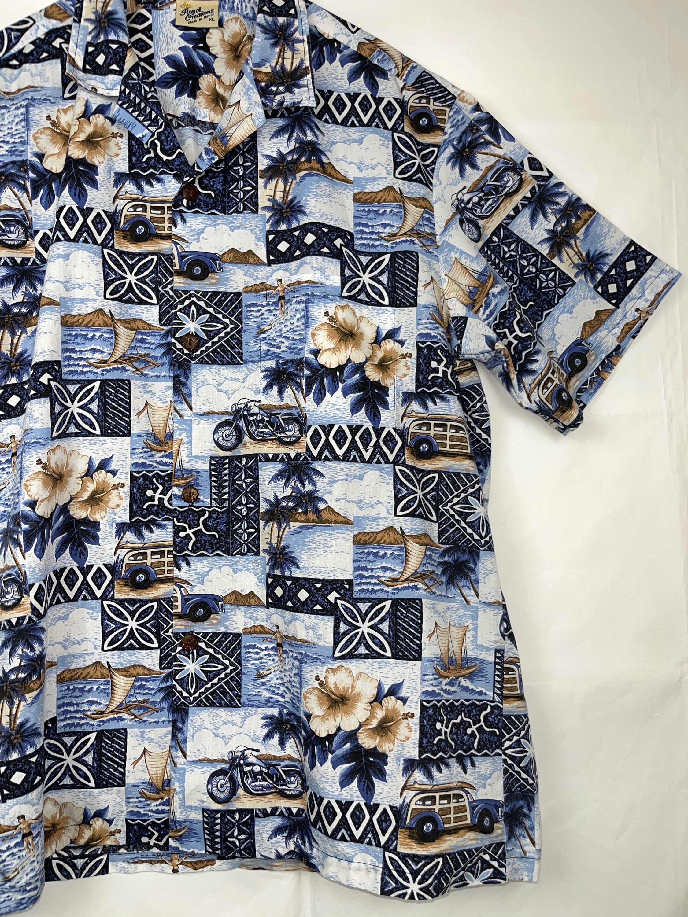 Chemise Hawaïenne Homme Manches Courtes Imprimée Boutonnée Summer Beach Imprimé