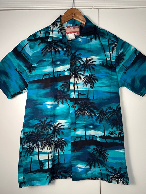 Hawaiian Shirt RJC Mens Small Vintage Short Sleeve