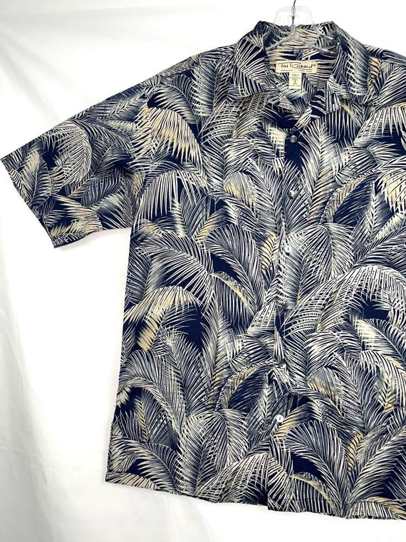 Chemise boutonnée Tori Richard à motif floral hawaïen vintage Taille XL