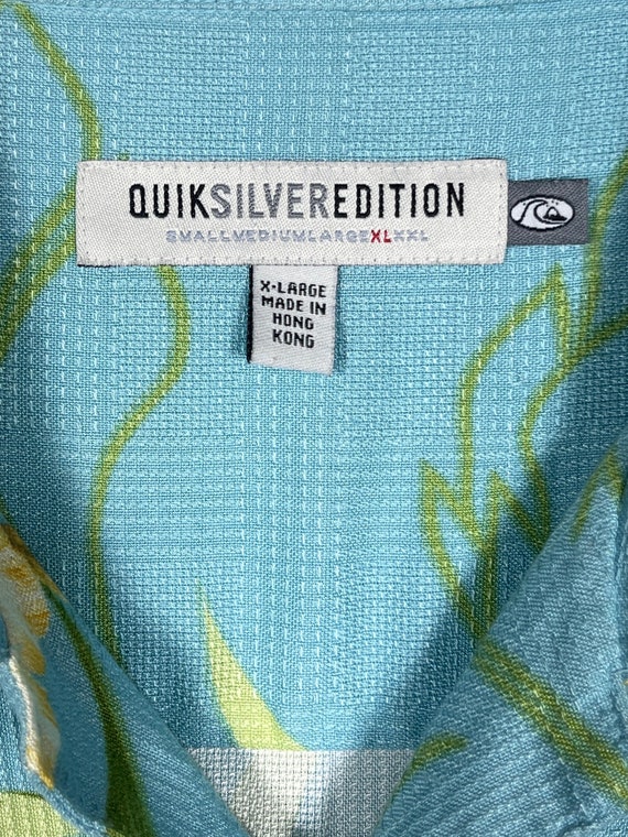 Hawaiian Shirt Quicksilver Mens XL Button Down Cl… - image 4