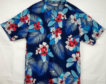Tommy Bahama - Chemise boutonnée à manches courtes en soie pour homme, taille moyenne