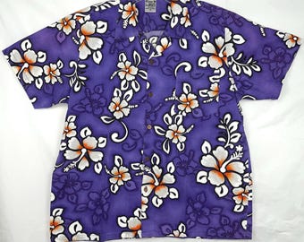Camisa hawaiana Coconut Island de manga corta mediana con botones