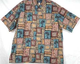 Cooke Street Hawaiian Shirt Mens Large Short Sleeve Button Down Casual