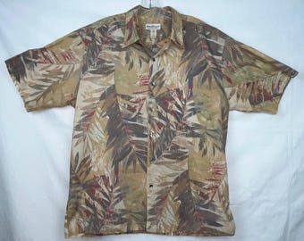 Hawaiian Shirt Norm Thompson Large by Tori Richards Escape From