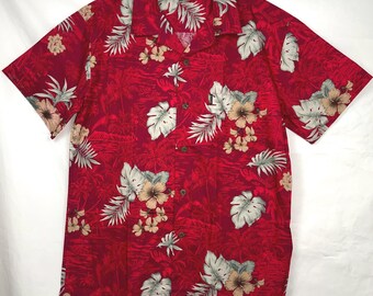 Camisa hawaiana Palmwave XL estilo casual para hombre con botones