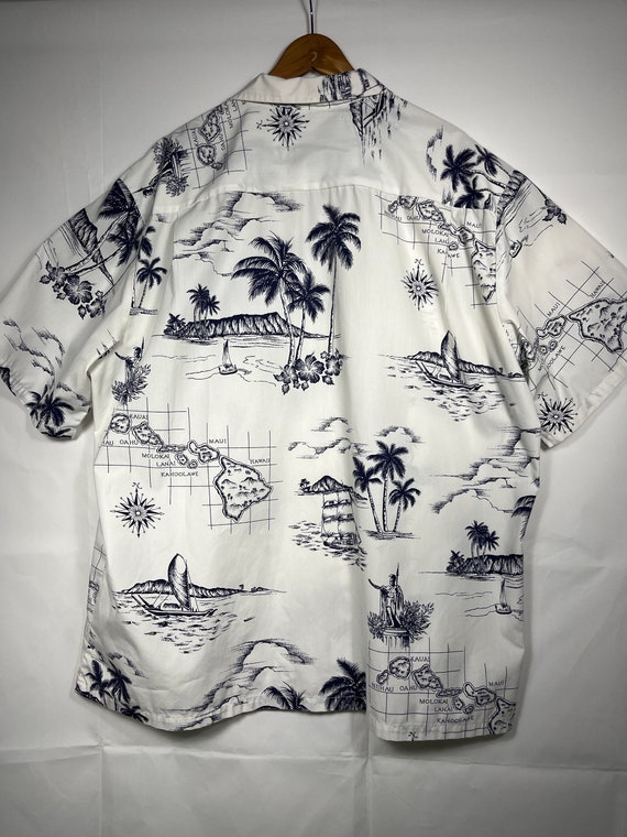 Hawaiian Shirt Mens 3XL Button Down Shirt Royal C… - image 5