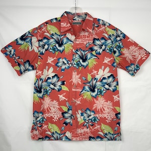 Hawaiian Shirt Classic Cotton Size Medium Button Down Short Sleeve