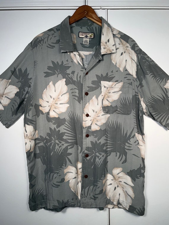 Island Shirt Caribbean Joe Large Button Down Shor… - image 1