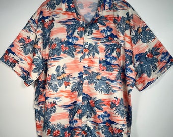 Aloha Shirt Vintage Button Down Shirt Large