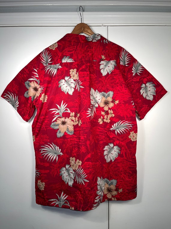 Hawaiian Shirt Palmwave XL Mens Casual Style Butt… - image 4